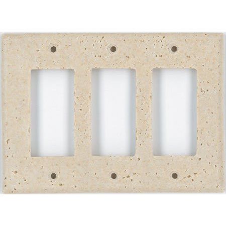 Deco Electrical Plates Triple GFI Ivory