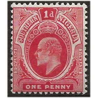 Southern Nigeria 1912 SG46 1d Red Mounted Mint . .. .