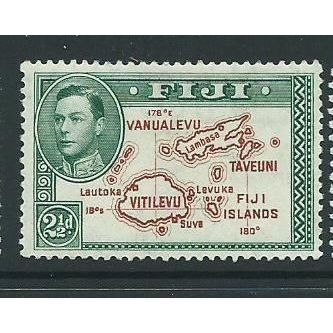 b fiji stamps george v1 sg256 sg 256 hm perf 13.5 die 2