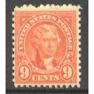 641 9c Thomas Jefferson Average Plus MNH Q1862