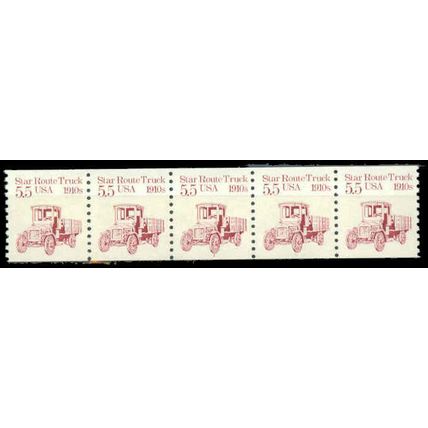 2125 5.5c Star Route Truck Very Fine MNH Dry Gum PNC 1/5 P0033