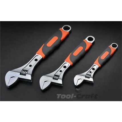 HARDEN adjustable wrench spanners anti slip soft grip, sizes 200-300mm