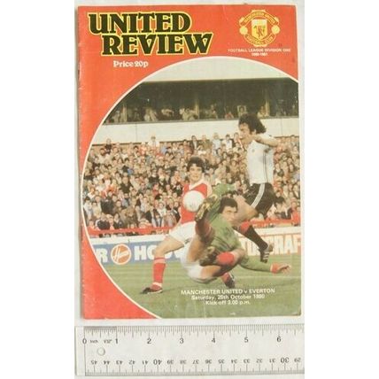 1980 programme Manchester United v. Everton