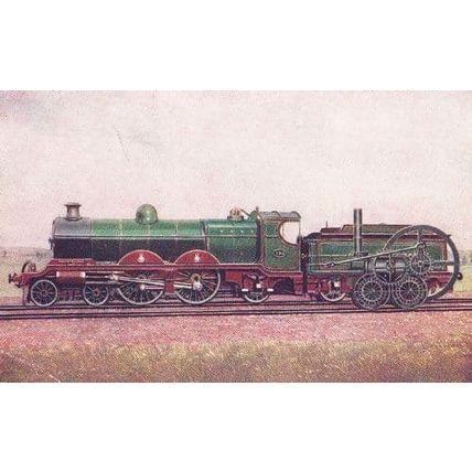 Atlantic Type Locomotive 1803 Victorian 1910 Trevethick Train Rail Old Postcard
