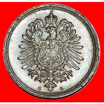 FIRST EAGLE (1873-1889): GERMANY ★ 1 PFENNIG 1887G RARE! ★LOW START★NO RESERVE