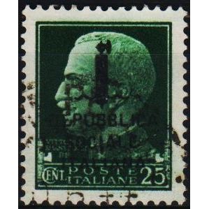 Italy. 1944 25c S.G.57 Used