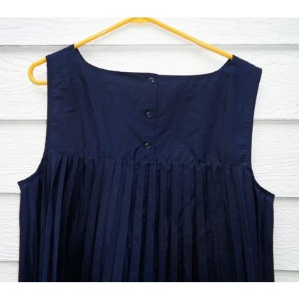 J. Jill Pleated Navy Blue Dress NEW 2X Sleeveless Casual