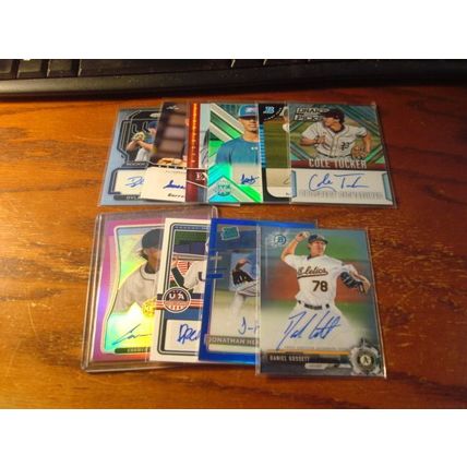2005-2023, 10-Autographed Baseball Cards, TUCKER/HERNANDEZ ++, Check Scans