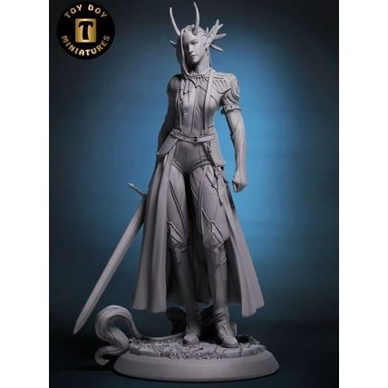 LA BELLA MOUNA lady elf model / 75mm female elf model and base 12k printed