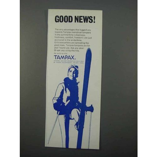 1966 Tampax Tampons Ad - Good News!