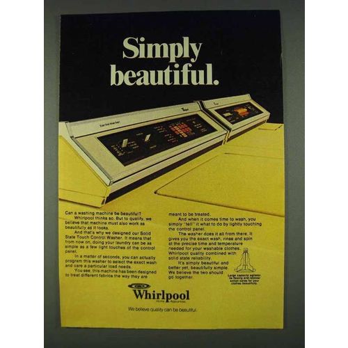 1978 Whirlpool Washer and Dryer Ad - Beautiful
