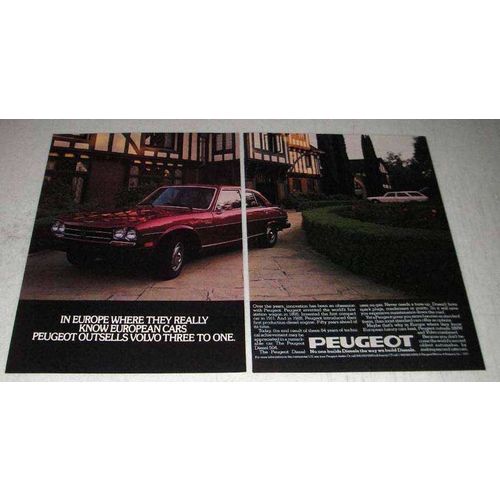 1978 Peugeot 504D Car Ad - Outsells Volvo