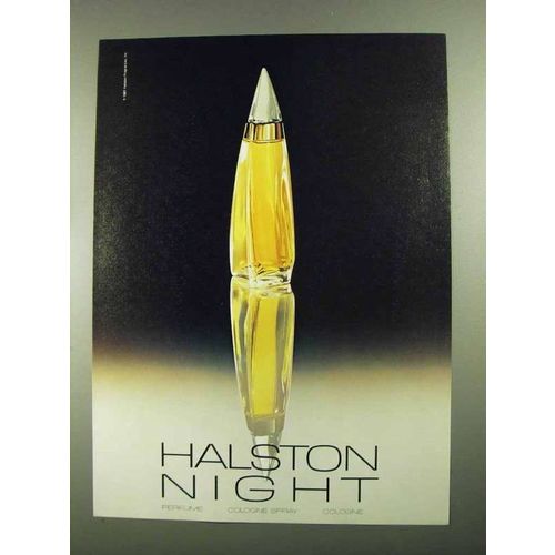 1981 Halston Night Perfume, Cologne Ad