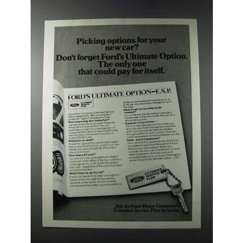 1981 Ford Extended Service Plan Ad