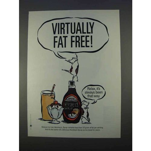 1996 Hershey's Syrup Ad - Virtually Fat Free