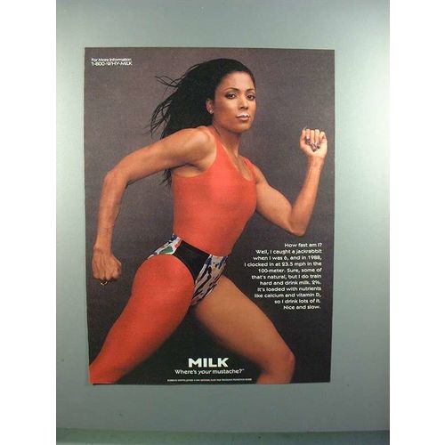 1996 Milk Ad w/ Florence Griffith Joyner