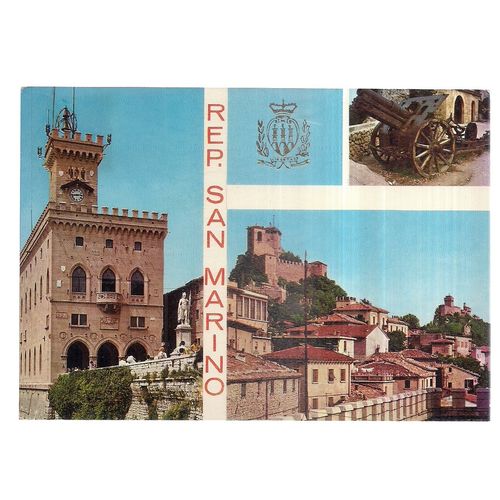 SAN MARINO used vintage postcard 1972 Italian stamp =
