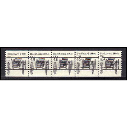 2124a 4.9c Buckboard Fine MNH Dry Gum PNC 2/5 Gap 1R X0338