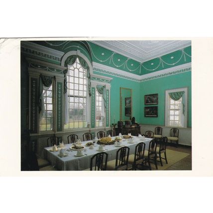 Mount Vernon Large Dining Room United States Postcard 1992 used VGC