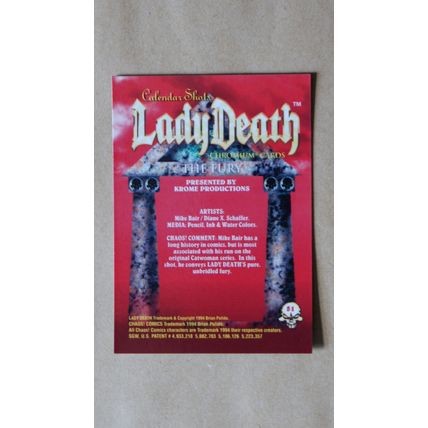 Lady Death All-Chromium Base trading Card # 51 (C) 1994 Chaos Krome comics