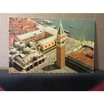 AERIAL VIEW, PIAZZA SAN MARCO, VENEZIA, ITALY unused postcard. =