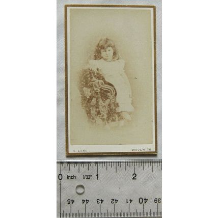 1877 carte-de-visite S. Long, Woolwich - Violet Mary Agnes Millicent b 23/5/1874