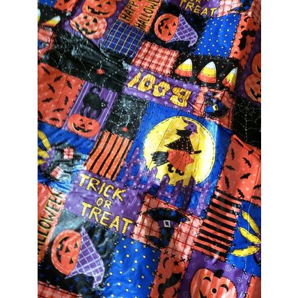 Halloween Multicolored Vinyl Top Trick or Treat Rectangle Tablecloth 66" X 51"