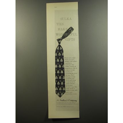 1953 A. Sulka Ties Advertisement - Sulka Ties make wonderful gifts