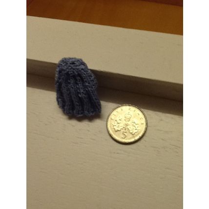 Tea Cosy Blue Hand Knitted 1:12th scale miniature