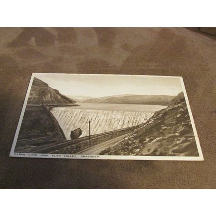 J.Salmon Postcard -Caban Coch Dam, Elan Valley - Rhayader, Powys / Radnorshire
