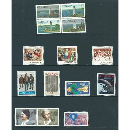 canada mnh range lighthouses etc 1984/5 sg1128 sg 1128 christmas