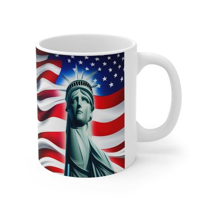 The United States of America USA Flag Eagle #6 11oz Ceramic Coffee Mug