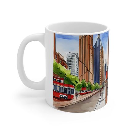 At the Cafe Golden Gate Bridge California #22 Mug Ceramic Coffee Mug 11oz