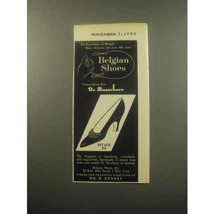 1959 De Busschere Rivage Shoes Advertisement
