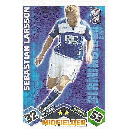 Match Attax 2009/10 Collection: Birmingham City, Midfielder - Larsson (Sebastian