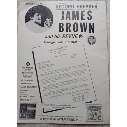 James Brown Story, Variety Playbill, November 11, 1964