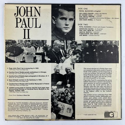 His Holiness Pope John Paul II – John Paul II Vinyl LP Record Album GSLP-1303