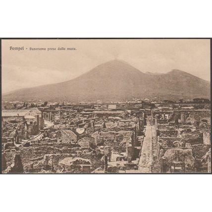 Panorama Preso Dalle Mura, Pompei, c.1910 - Brunner Cartolina