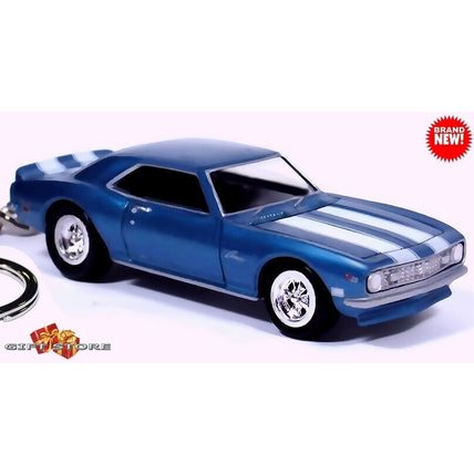 RARE KEYCHAIN 1967/1968 BLUE CHEVY CAMARO SS CHEVROLET CUSTOM GREAT GIFT
