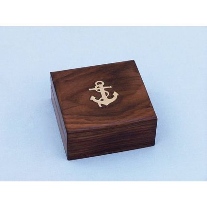 Pack Of 2] Robert Frost Road Not Taken Compass with Rosewood Box 4""