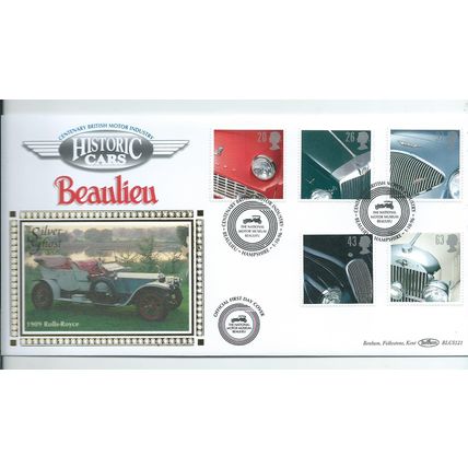 fdc benham silk first day cover no. Blcs 121 sg1945 sg 1945 sports cars 1996