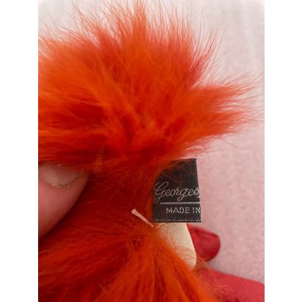 Leather Fur ORANGE Gloves Vintage French designer! SILK LINED! OffeR!