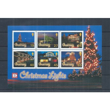 Guernsey stamps. 2001 Christmas Festive Lights minisheet MNH SG MS934 (AJ273