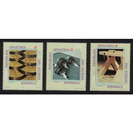 Croatia 45th Art Biennial Venice 3v 1993 MNH SG#239-241