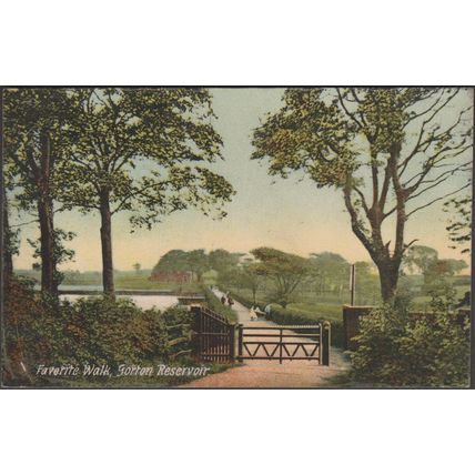 Favorite Walk, Gorton Reservoir, Lancashire, 1910 - Postcard