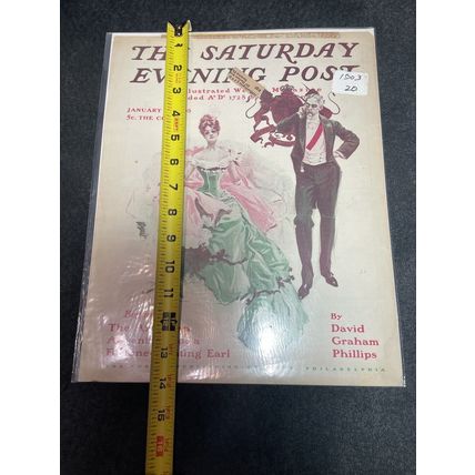 VTG Jan 1903 Saturday Evening Post David Phillip Cover Only Fortune Hunting Earl