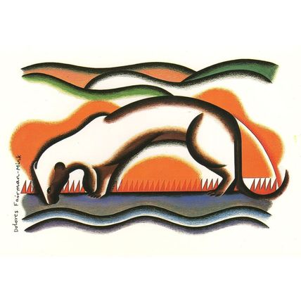 Mink Dolores Fairman Lynx London Anti Fur Trade Painting Postcard