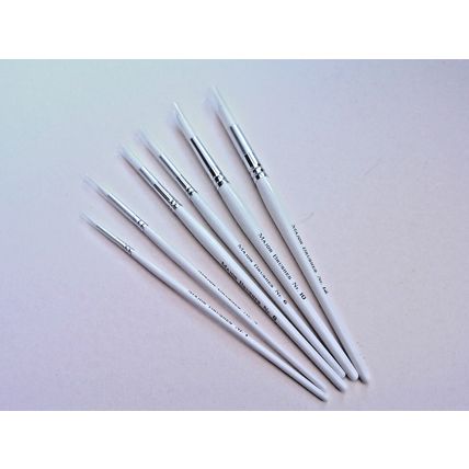 major brushes 6 assorted white synthetic sable artist paint brush