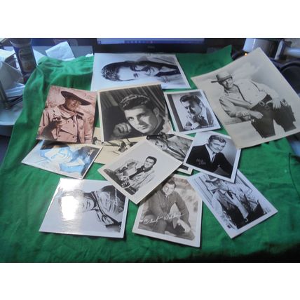 HOLLYWOOD PUBLICITY PHOTOS LOT! Elvis! Yul! John Wayne! $60.00 obo!!