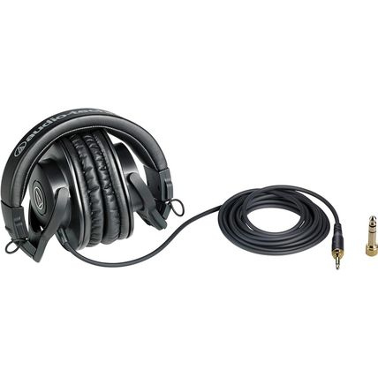 Audio-Technica Ath-M30X Professional Studio Monitor Headphones, Black